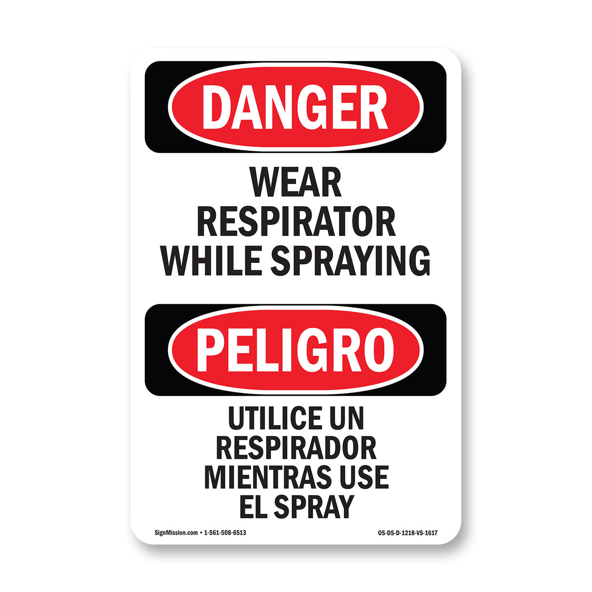Portrait Wear Respirator While Spraying