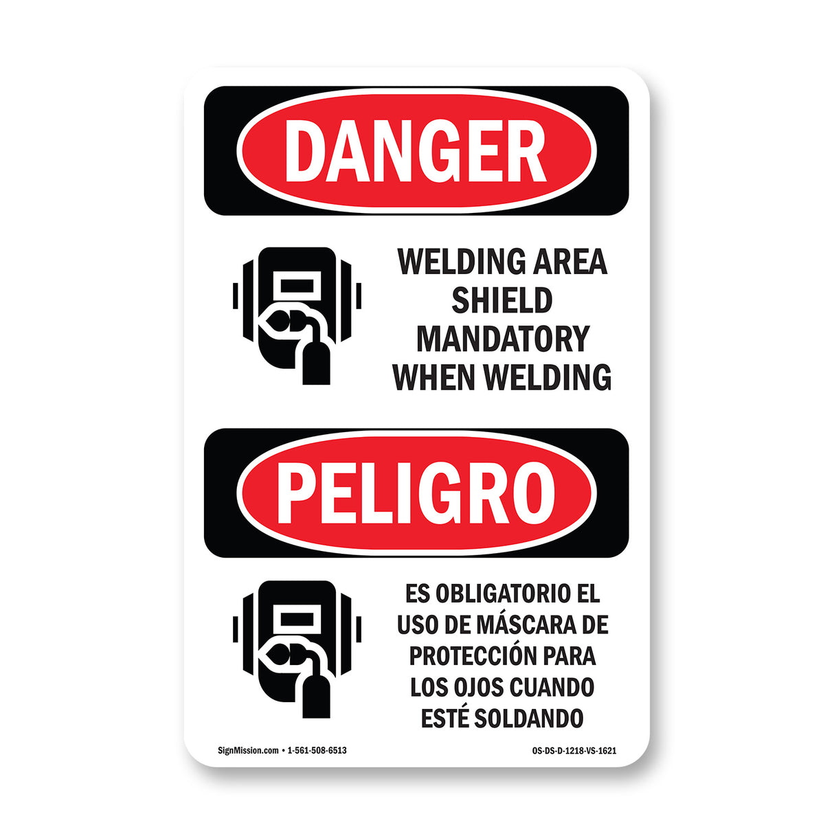 Welding Eye Shield Mandatory When Welding