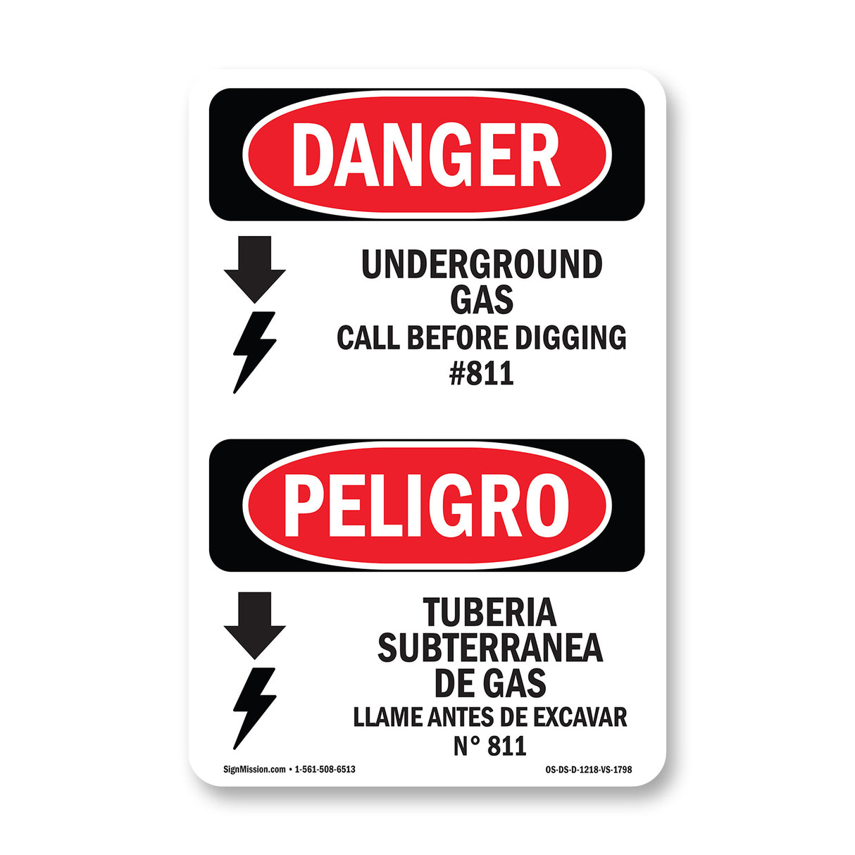 Underground Gas Call Before Digging #811