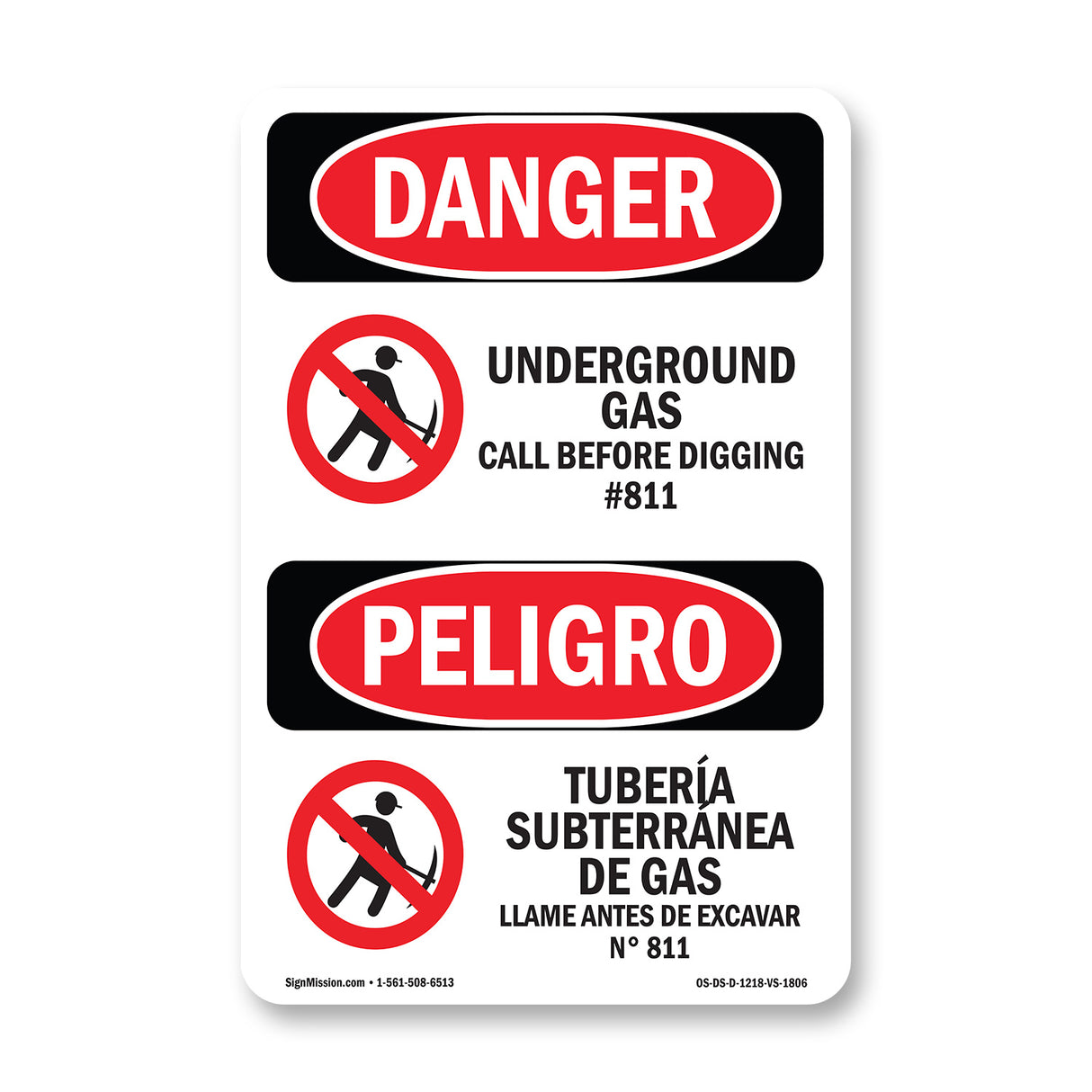 Underground Gas Call Before Digging #811