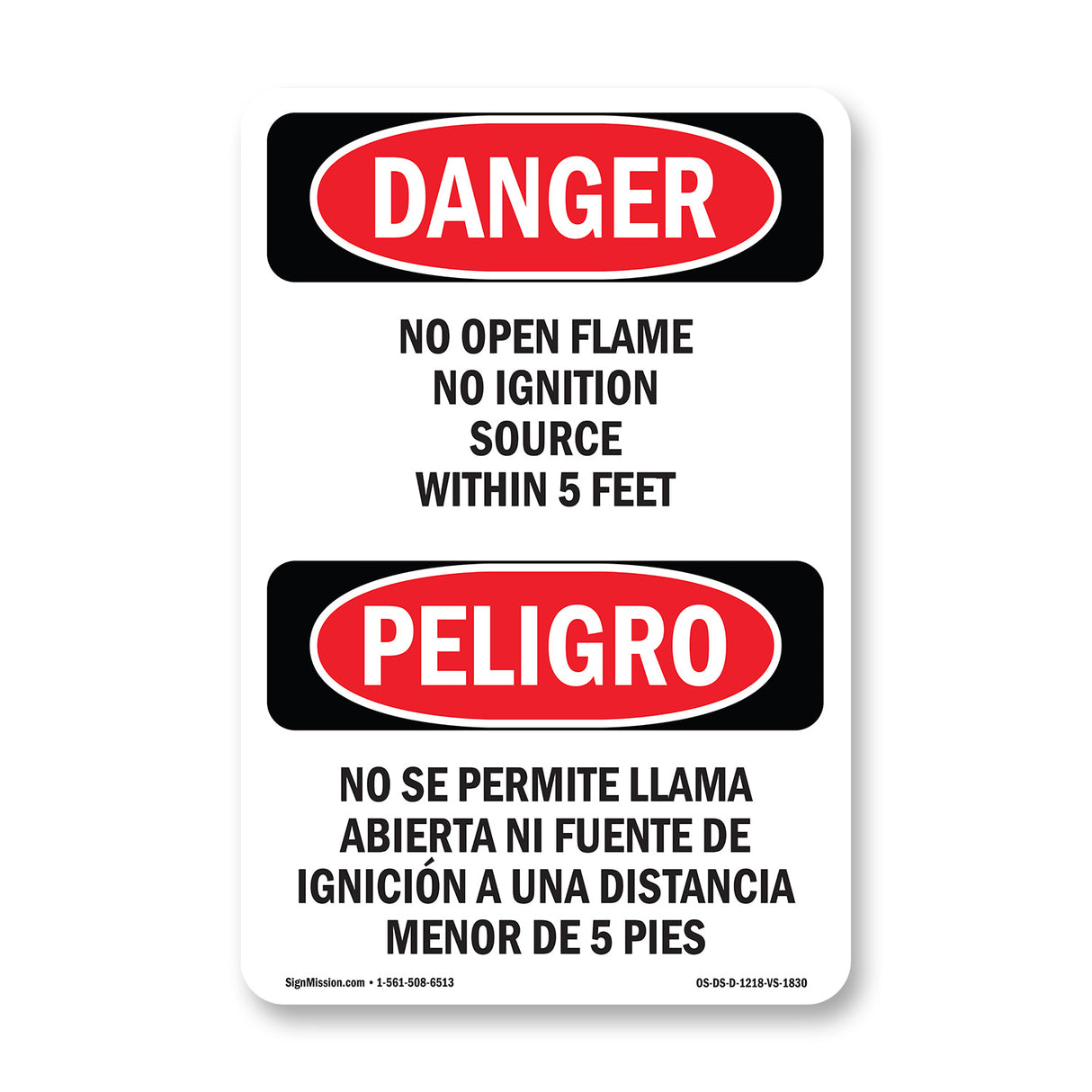 No Open Flame Or Ignition Source 5 Feet