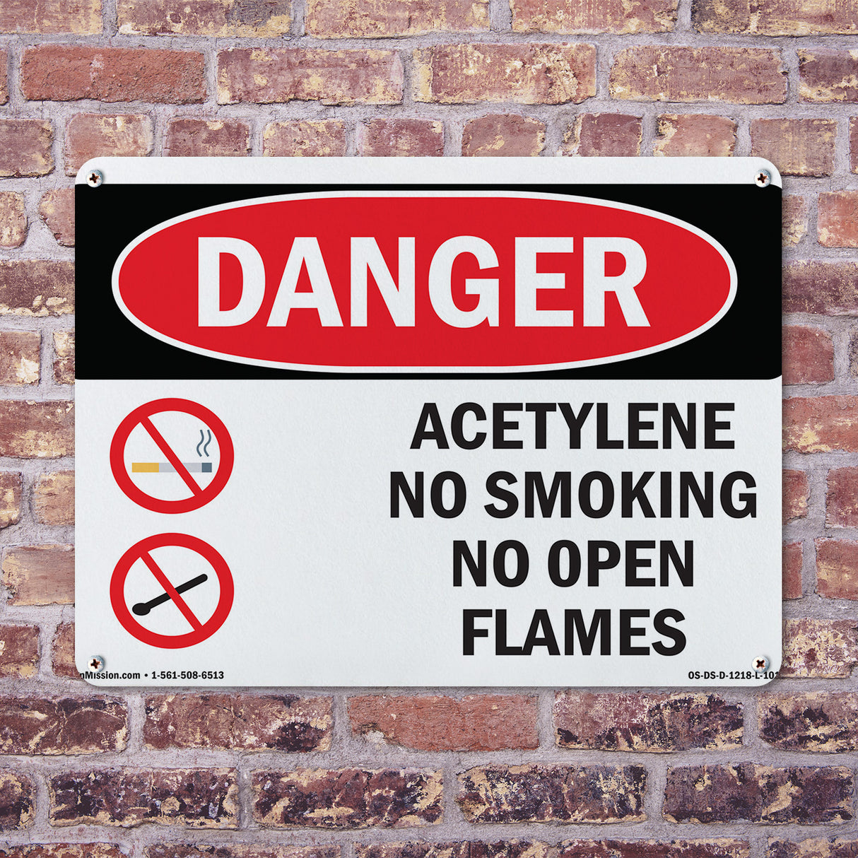 Acetylene No Smoking No Open Flames
