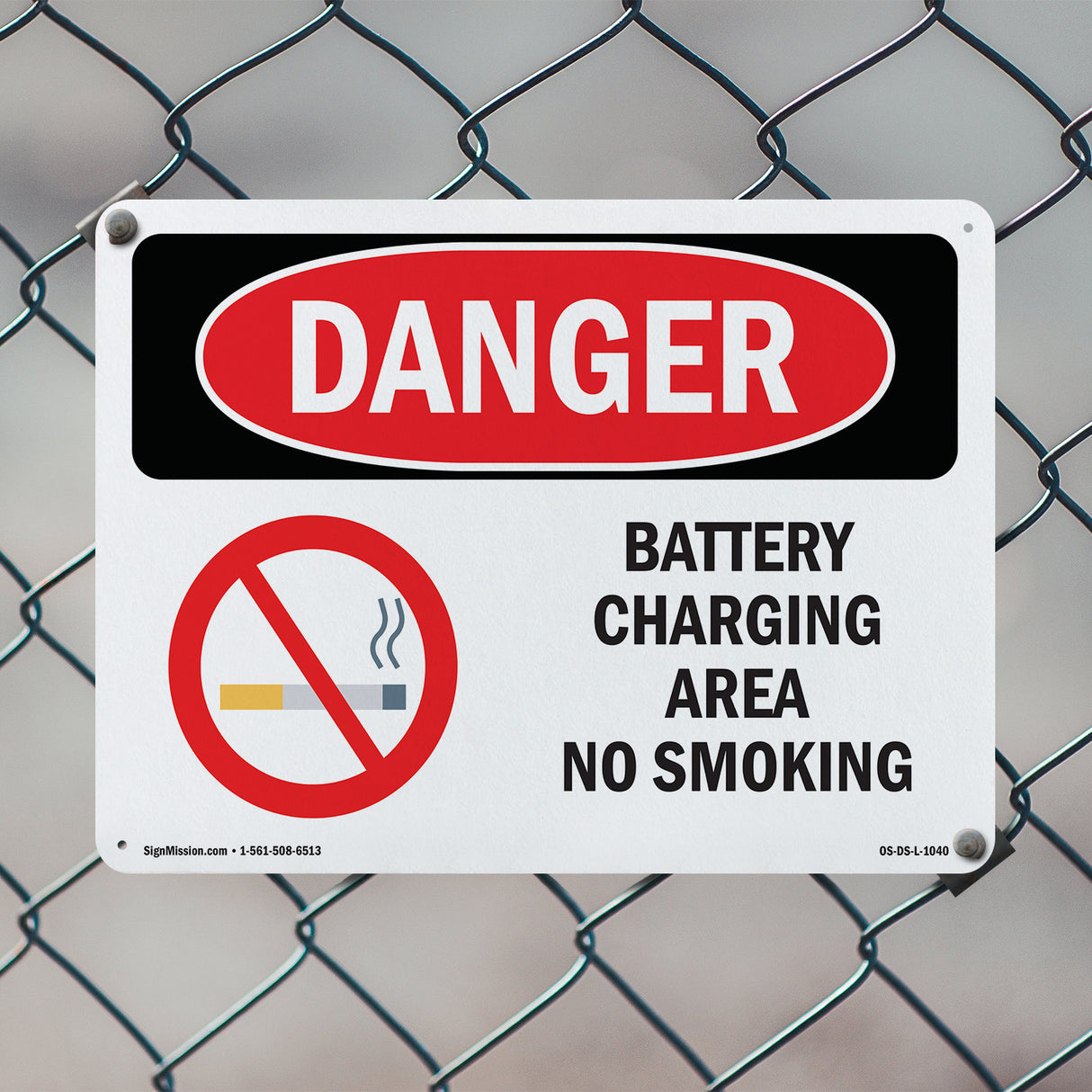 Battery Charging Area No Smoking