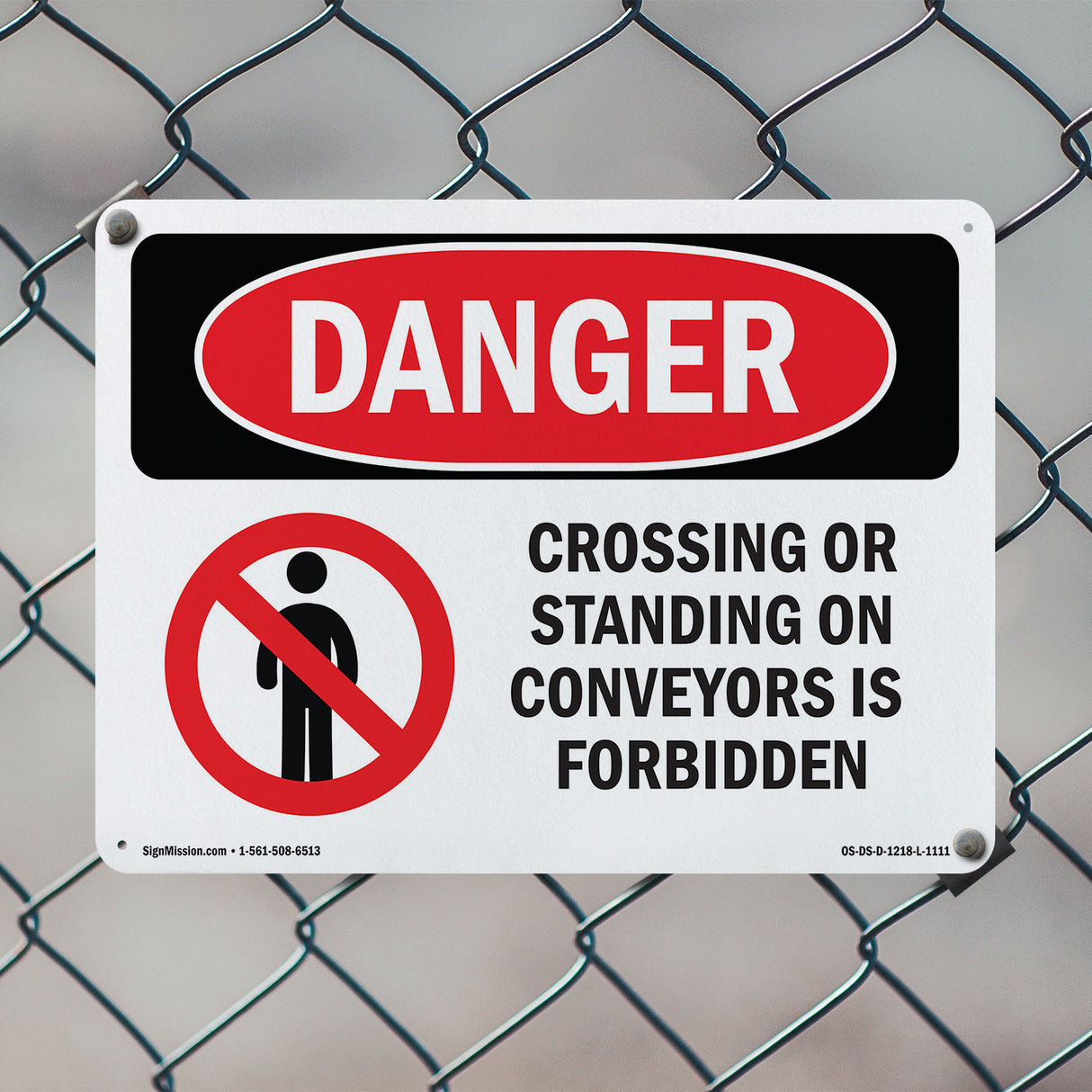 No Crossing Or Standing On Conveyors
