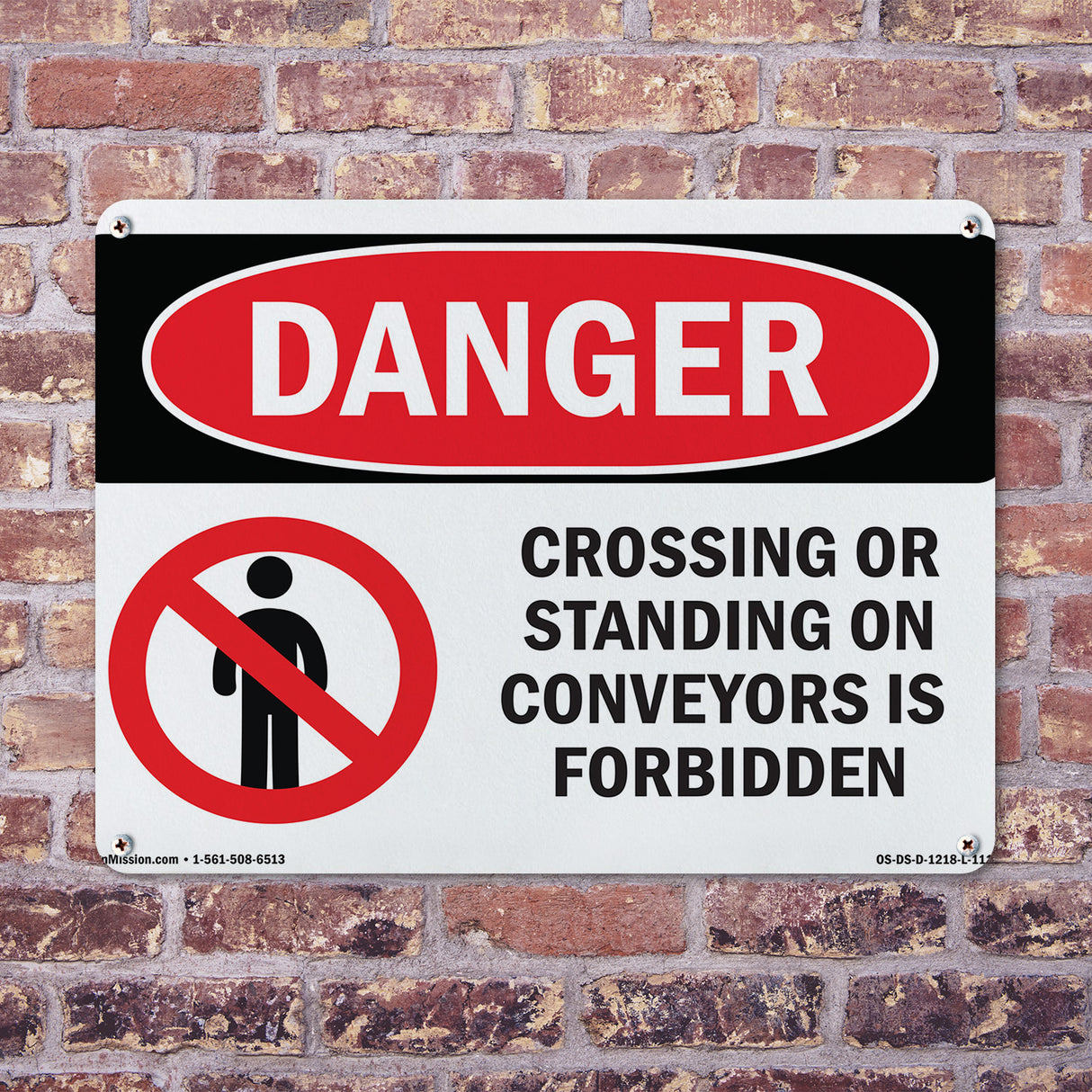 No Crossing Or Standing On Conveyors