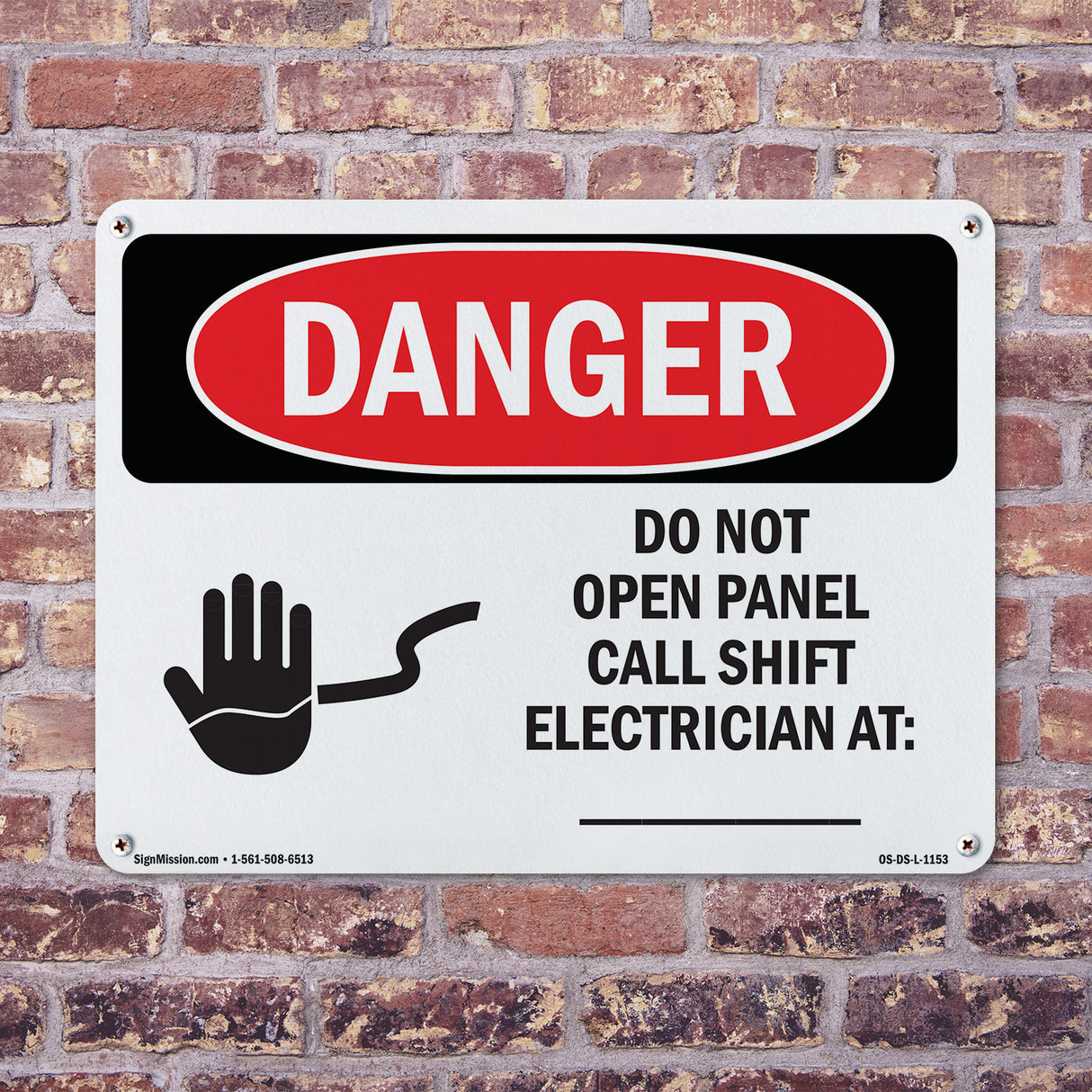 Do Not Open Panel Call Shift Electrician