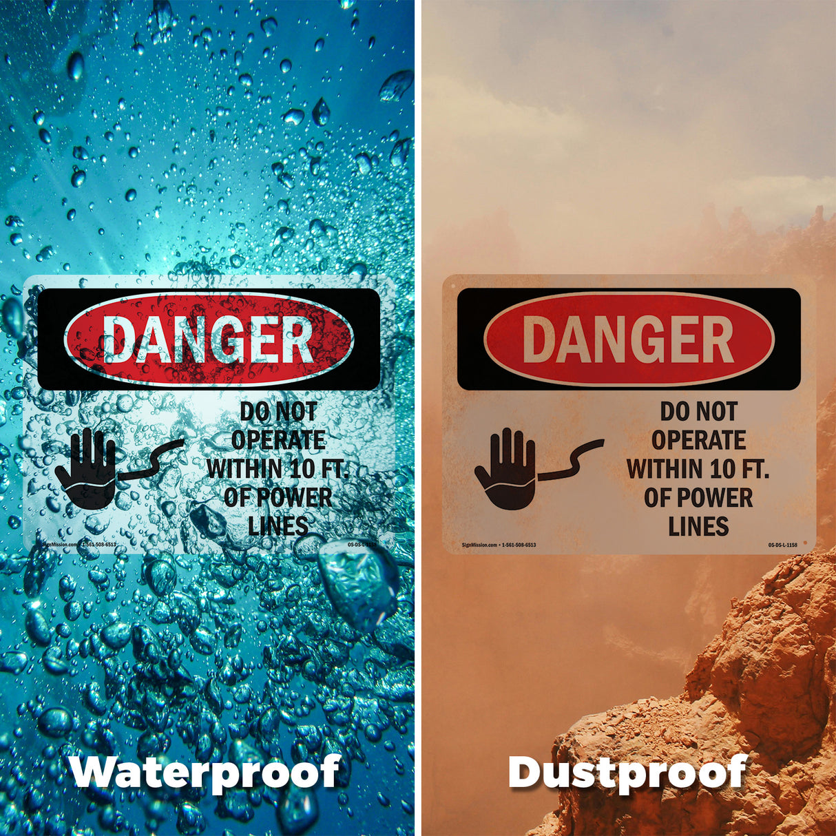 Do Not Operate Within 10 Ft. Of Power Lines