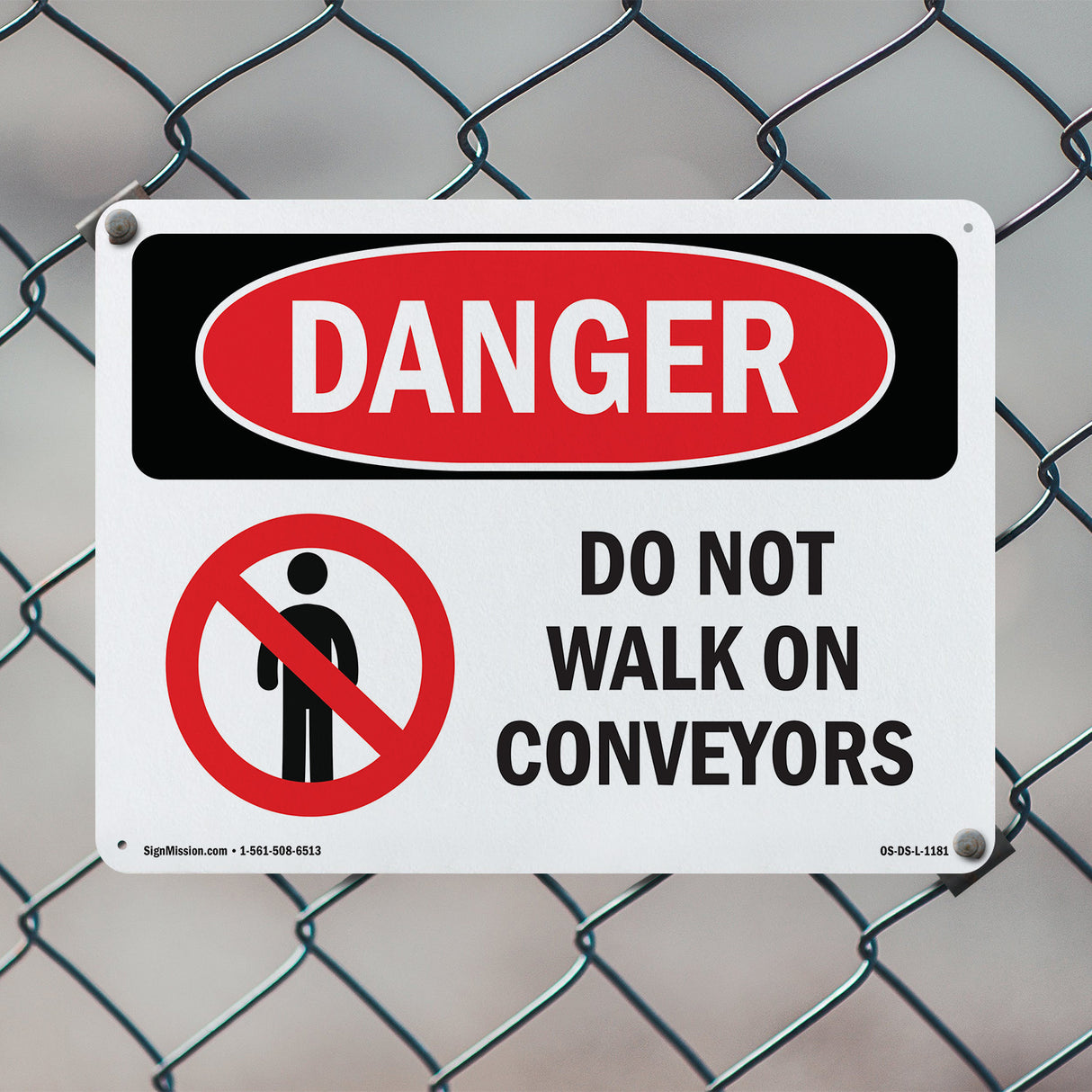 Do Not Walk On Conveyors