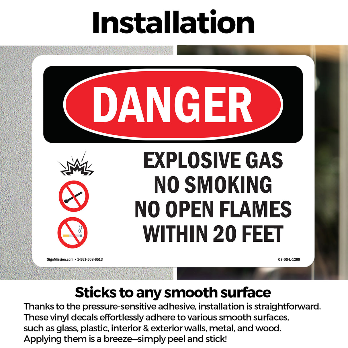 Explosive Gas No Smoking Within 20 Feet