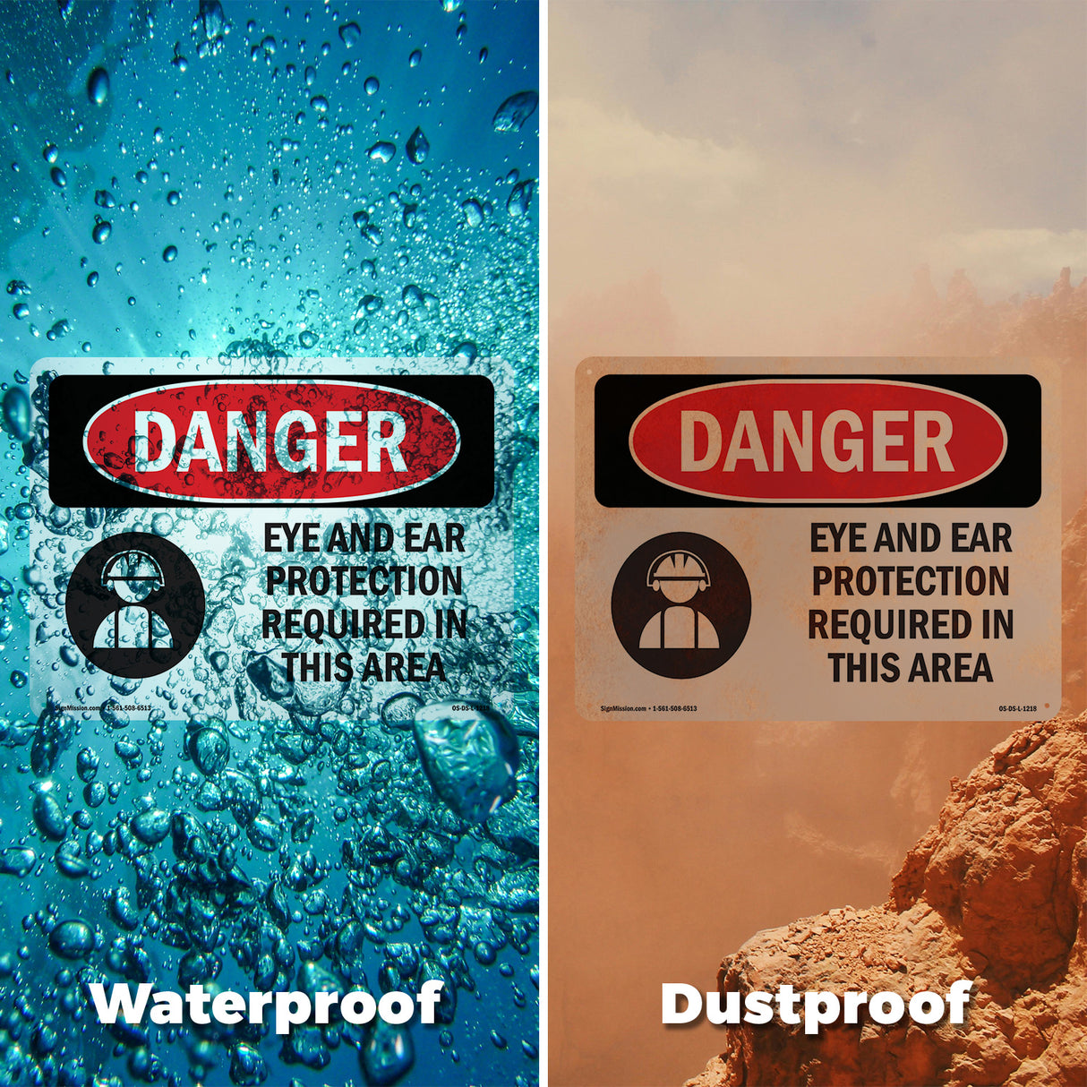 Eye And Ear Protection Required In This Area