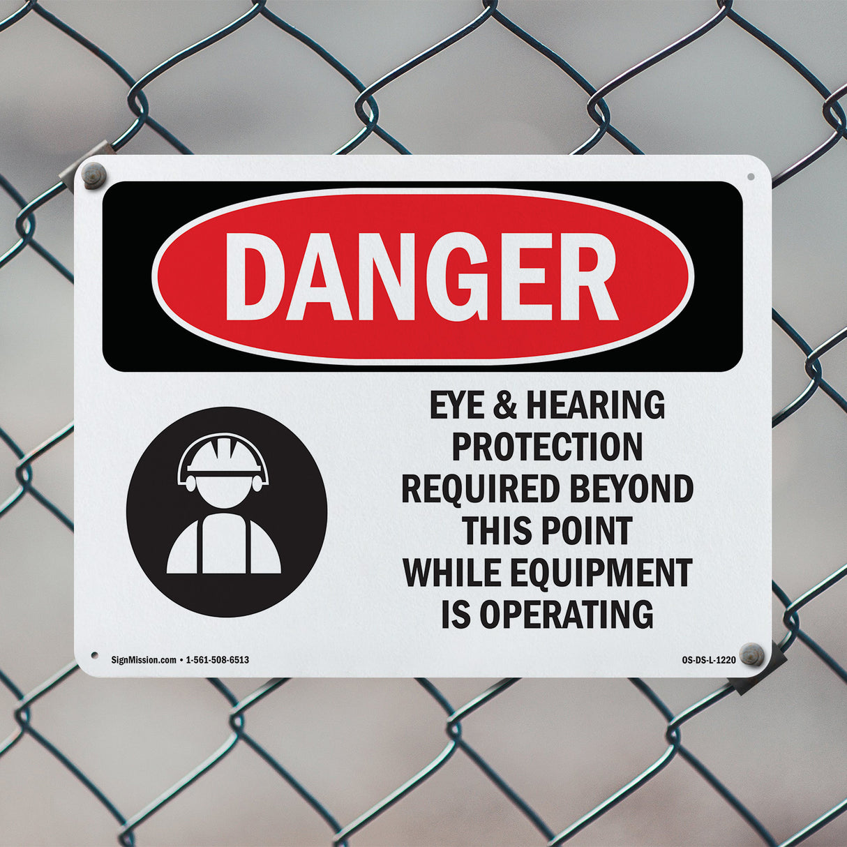 Eye And Hearing Protection Required