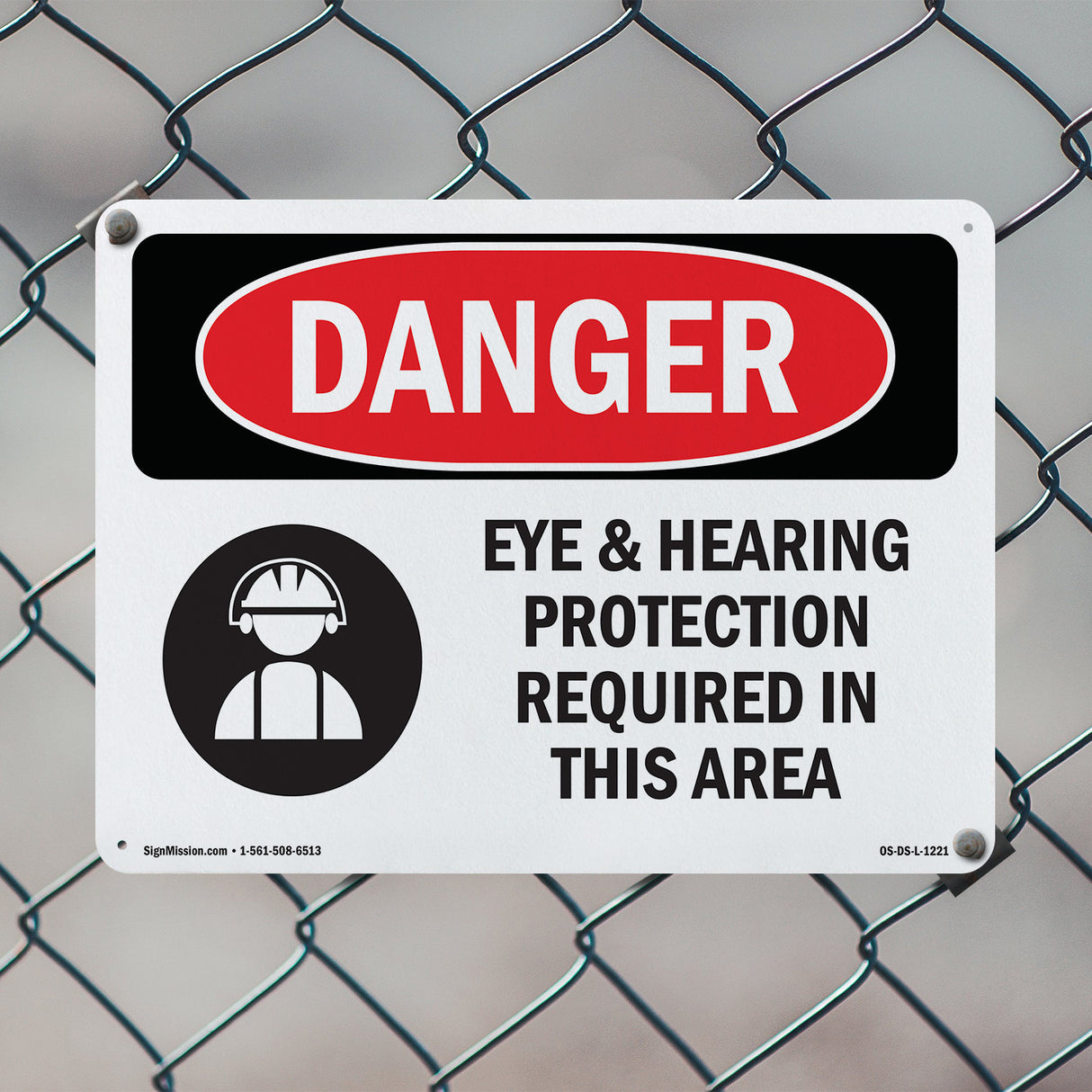 Eye And Hearing Protection Required