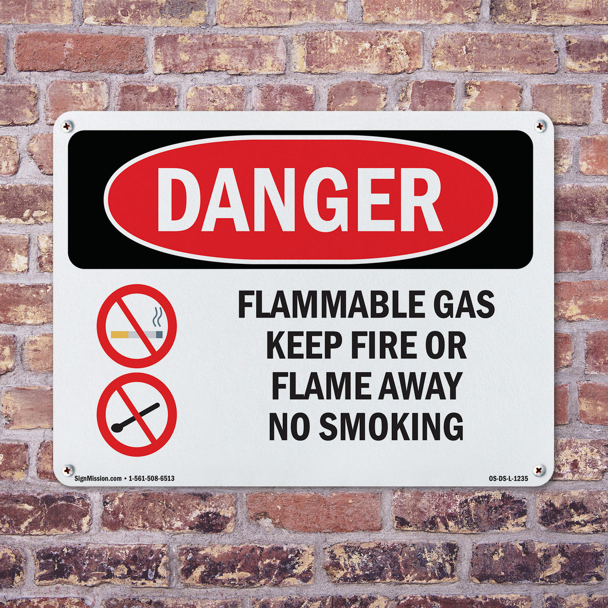 Flammable Gas Keep Fire Or Flame Away