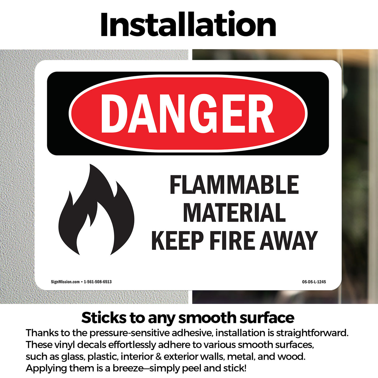 Flammable Material Keep Fire Away