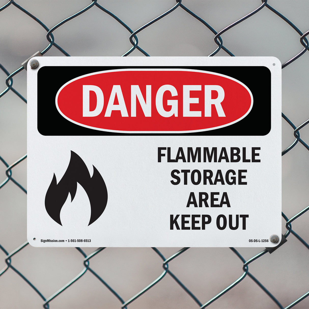 Flammable Storage Area Keep Out