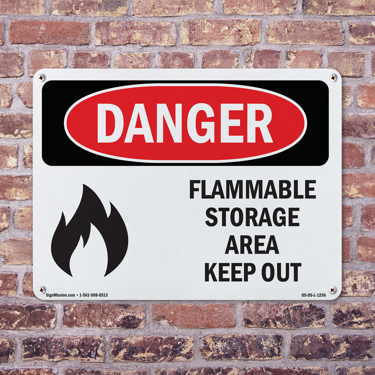 Flammable Storage Area Keep Out