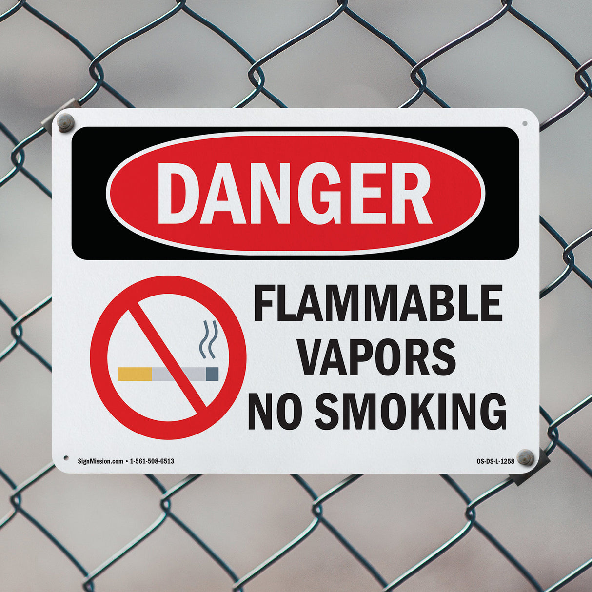 Flammable Vapors No Smoking