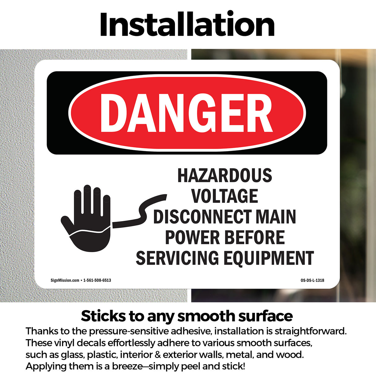 Hazardous Voltage Disconnect Main Power