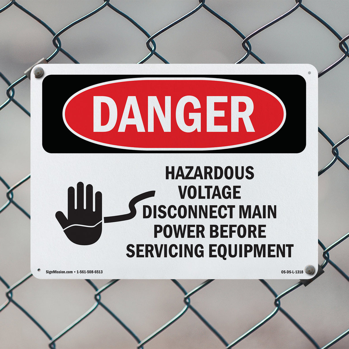 Hazardous Voltage Disconnect Main Power