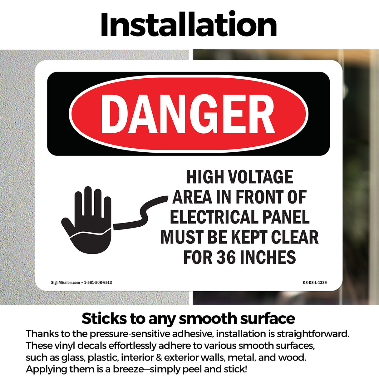 High Voltage Area Electrical Panel 36 Inches