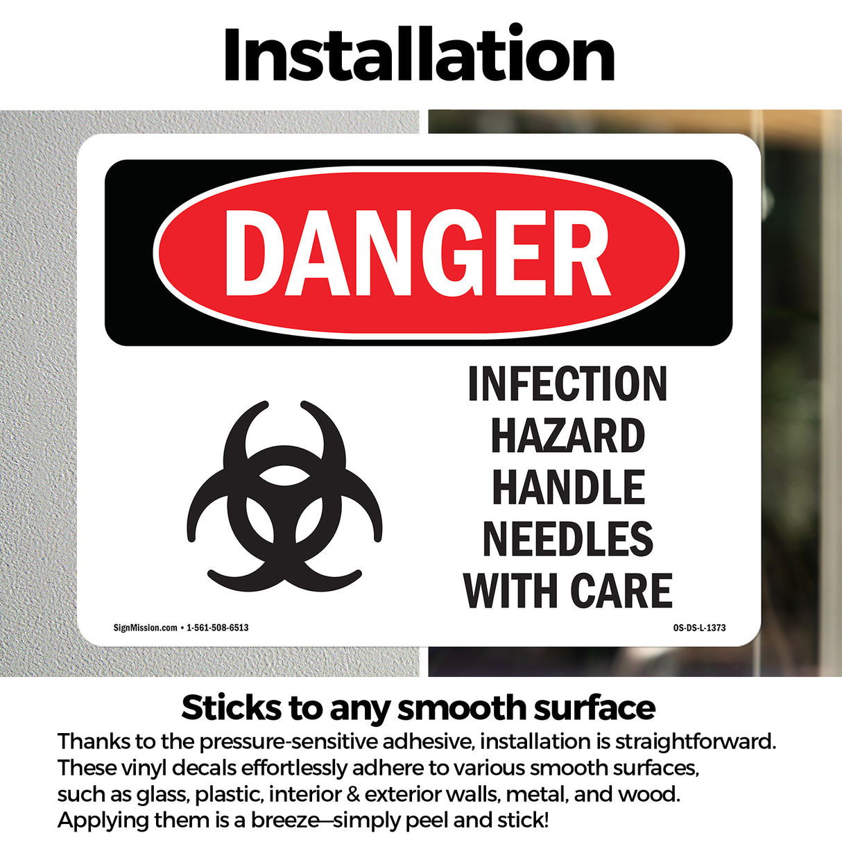 Infection Hazard Handle Needles With Care