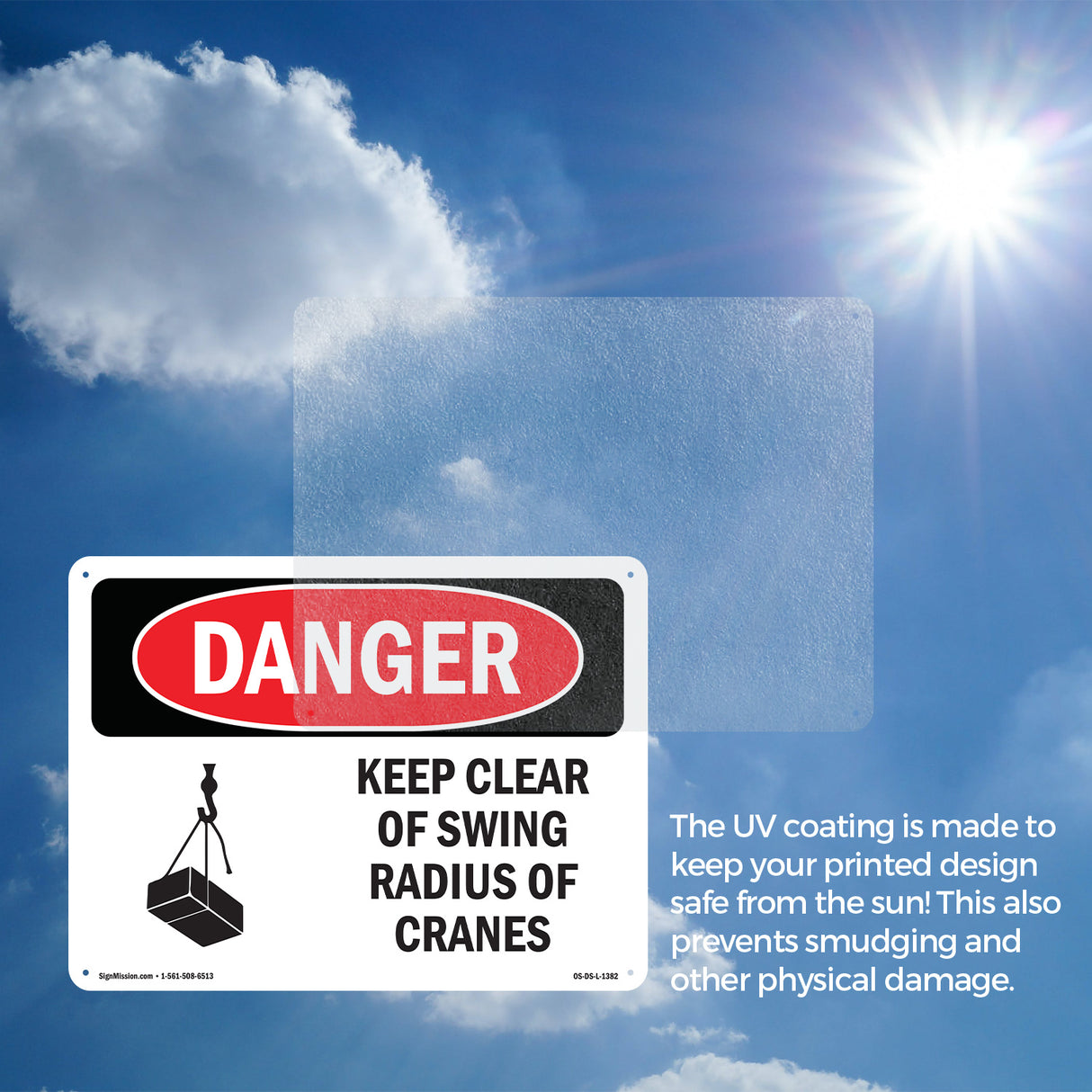 Keep Clear Of Swing Radius Of Cranes