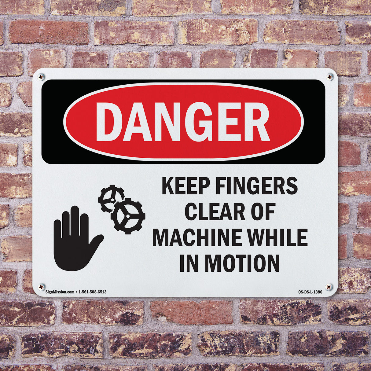 Keep Fingers Clear Of Machine Motion
