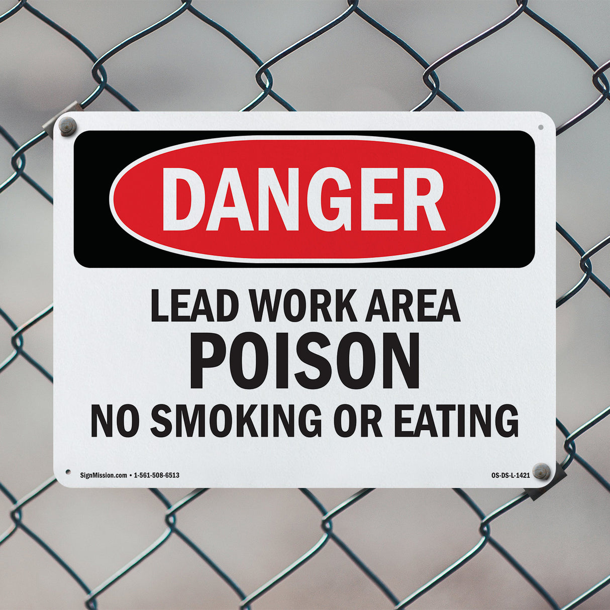 Lead Work Area Poison No Smoking Or Eating