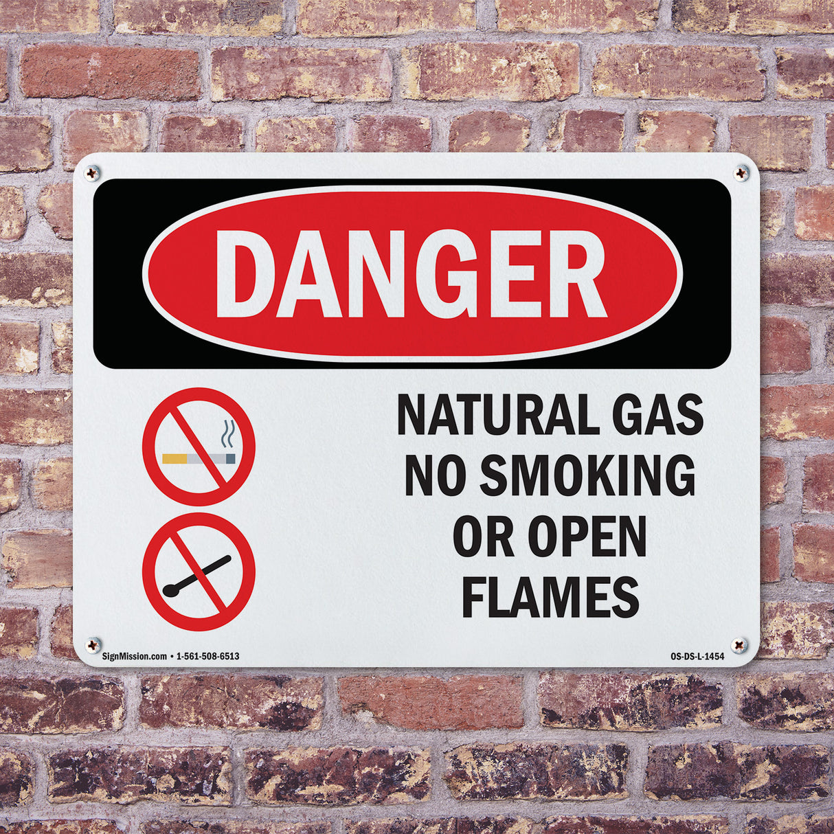 Natural Gas No Smoking Or Open Flames