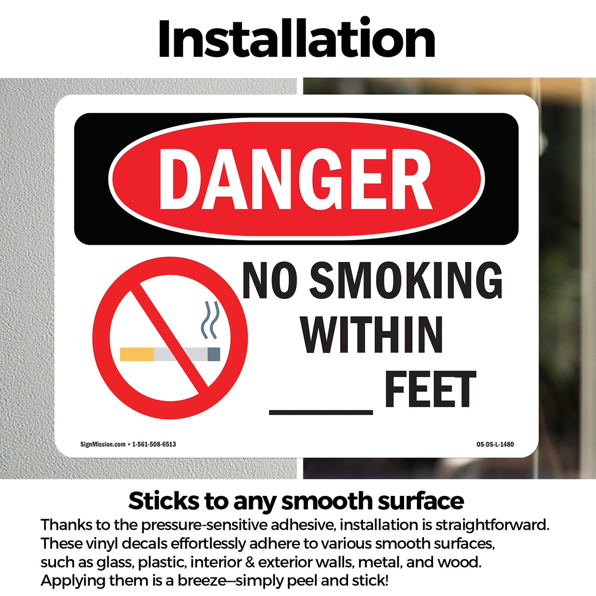 Custom No Smoking Within - Feet
