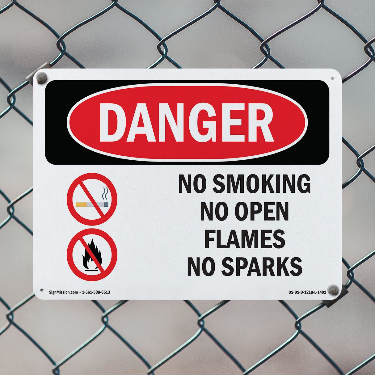 No Smoking No Open Flames No Sparks