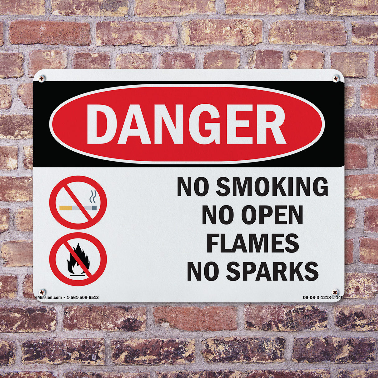 No Smoking No Open Flames No Sparks