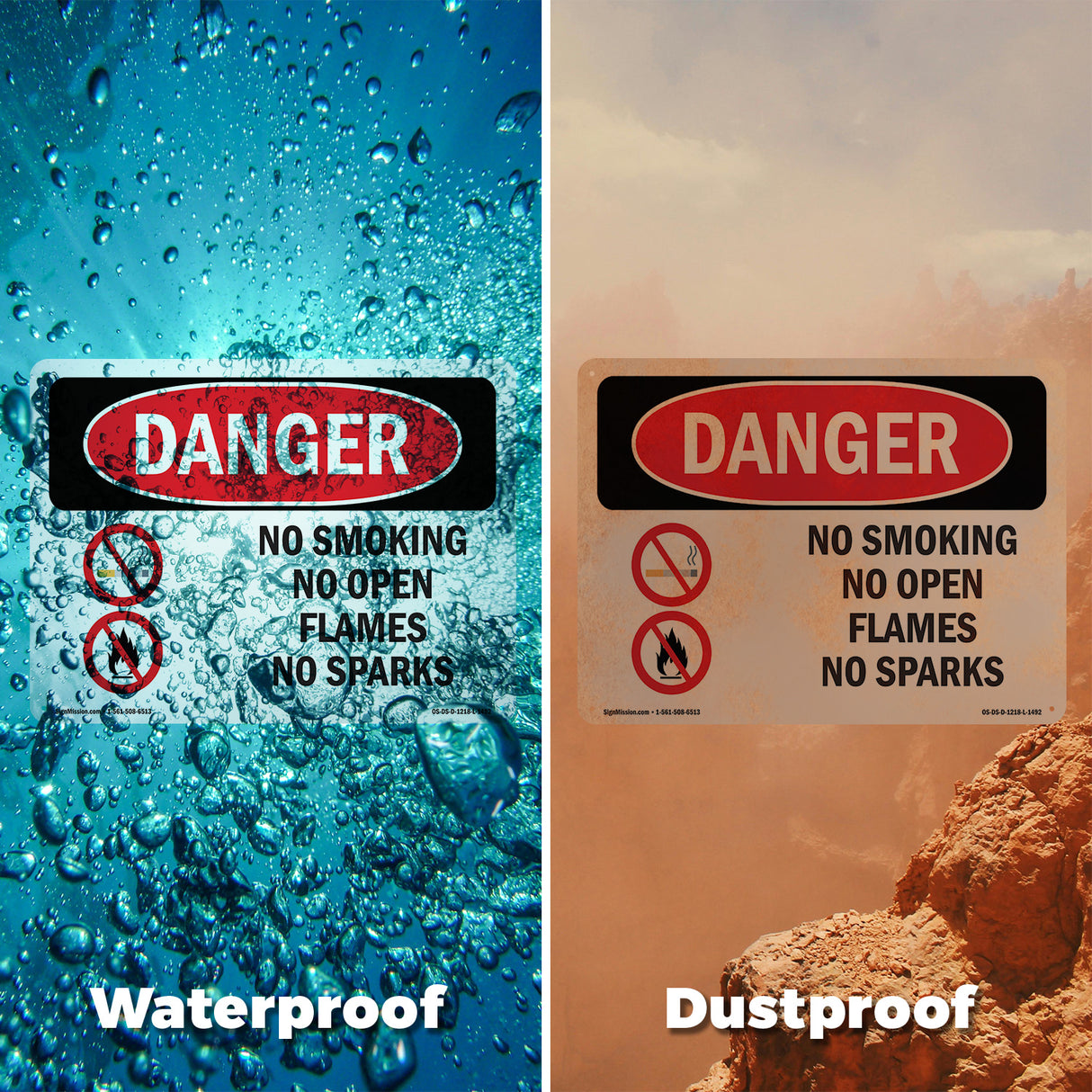 No Smoking No Open Flames No Sparks