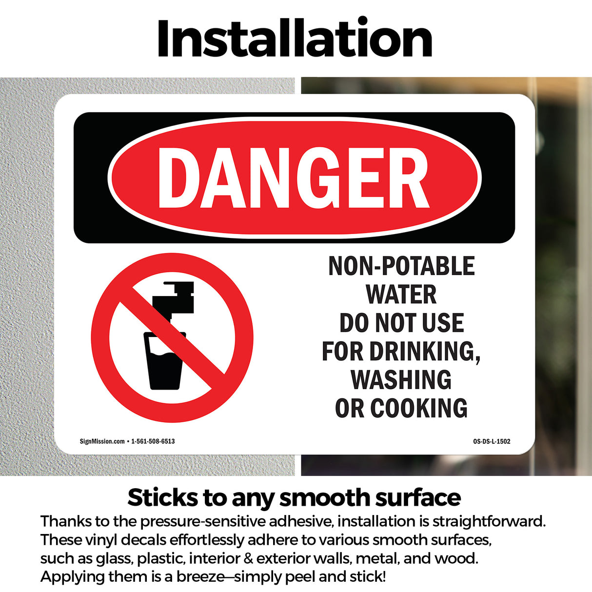 Non-Potable Water Do Not Use For Drinking