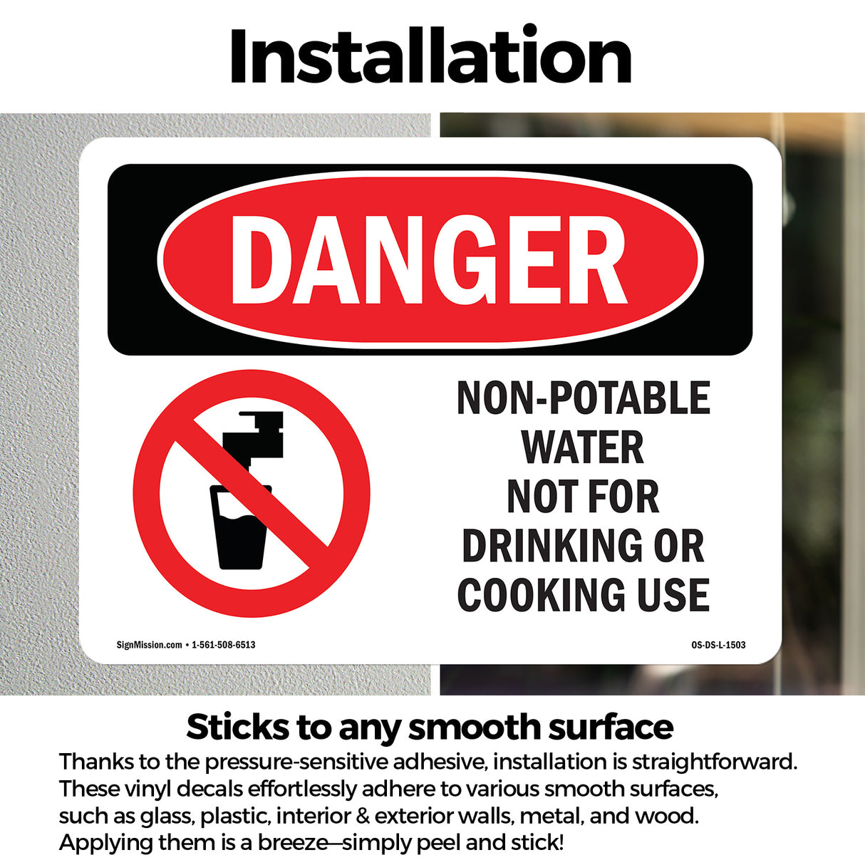 Non-Potable Water Not For Drinking Cooking