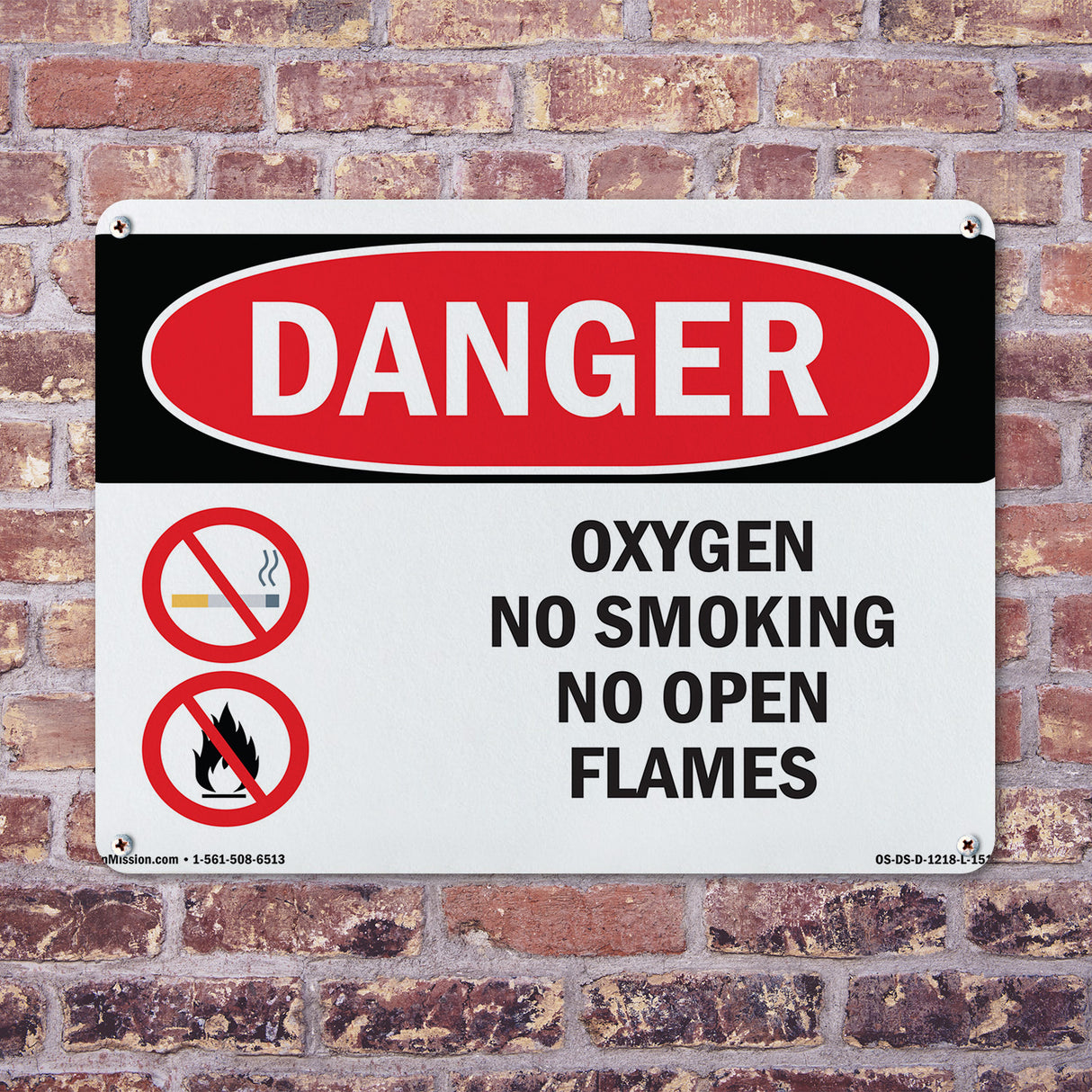 Oxygen No Smoking No Open Flames