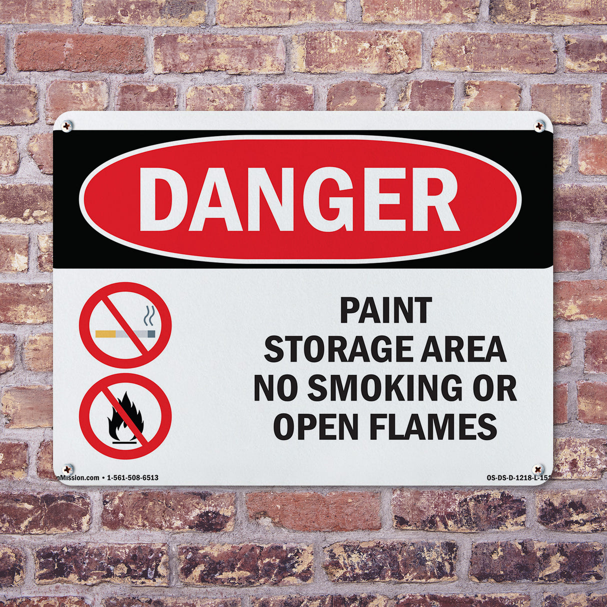 Paint Storage Area No Smoking Or Open Flames