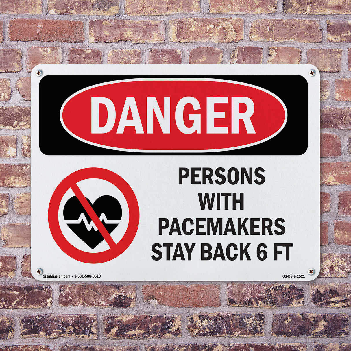 Persons With Pacemakers Stay Back 6 Ft