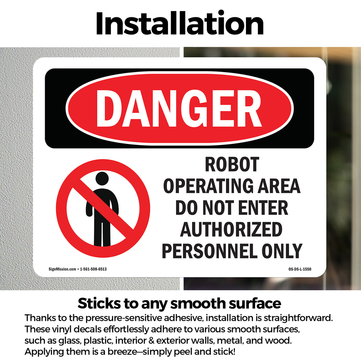 Robot Operating Area Do Not Enter