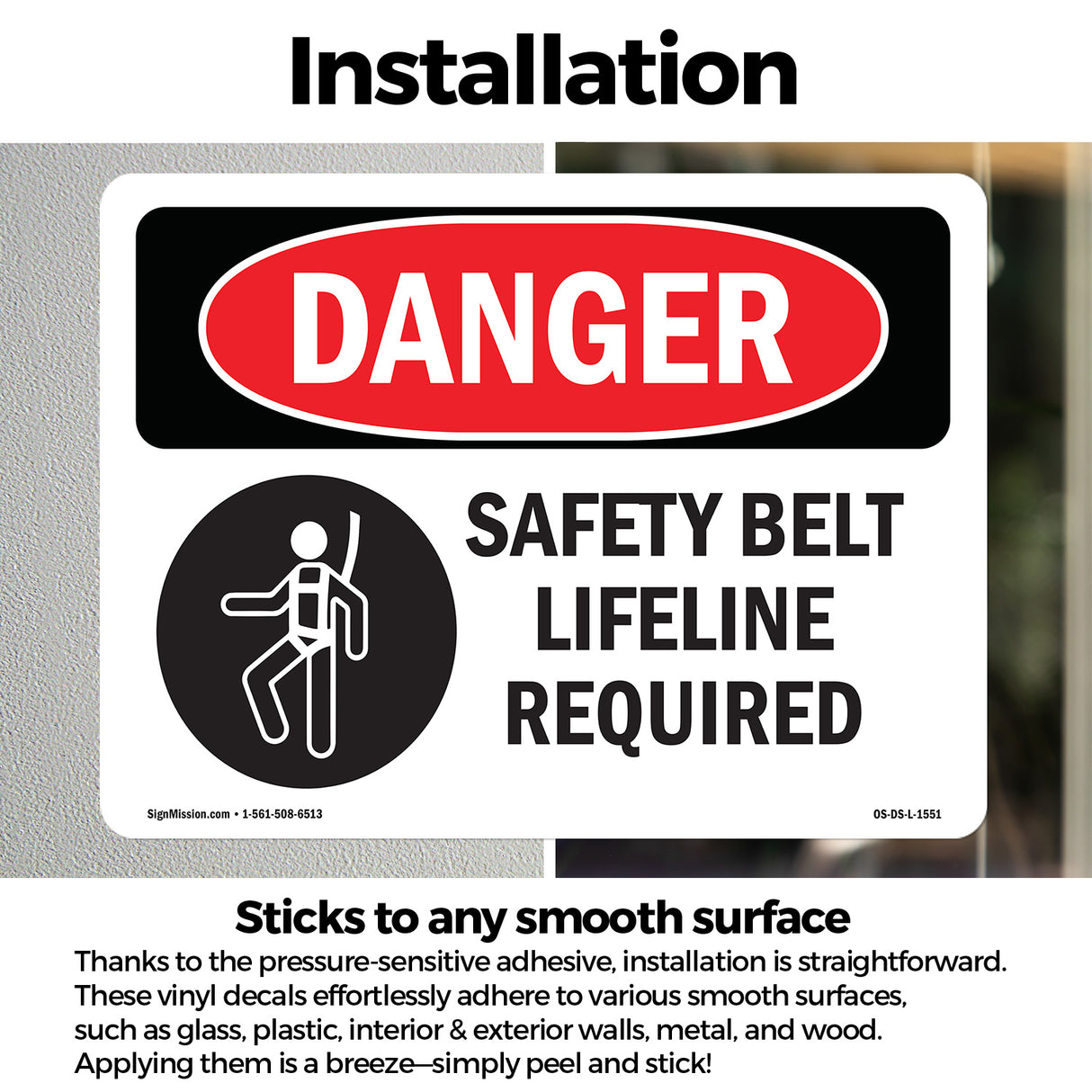 Safety Belt And Lifeline Required Symbol