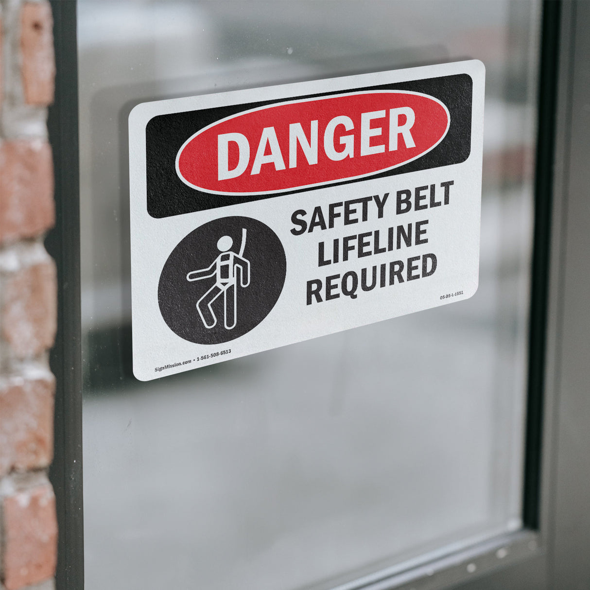 Safety Belt And Lifeline Required Symbol