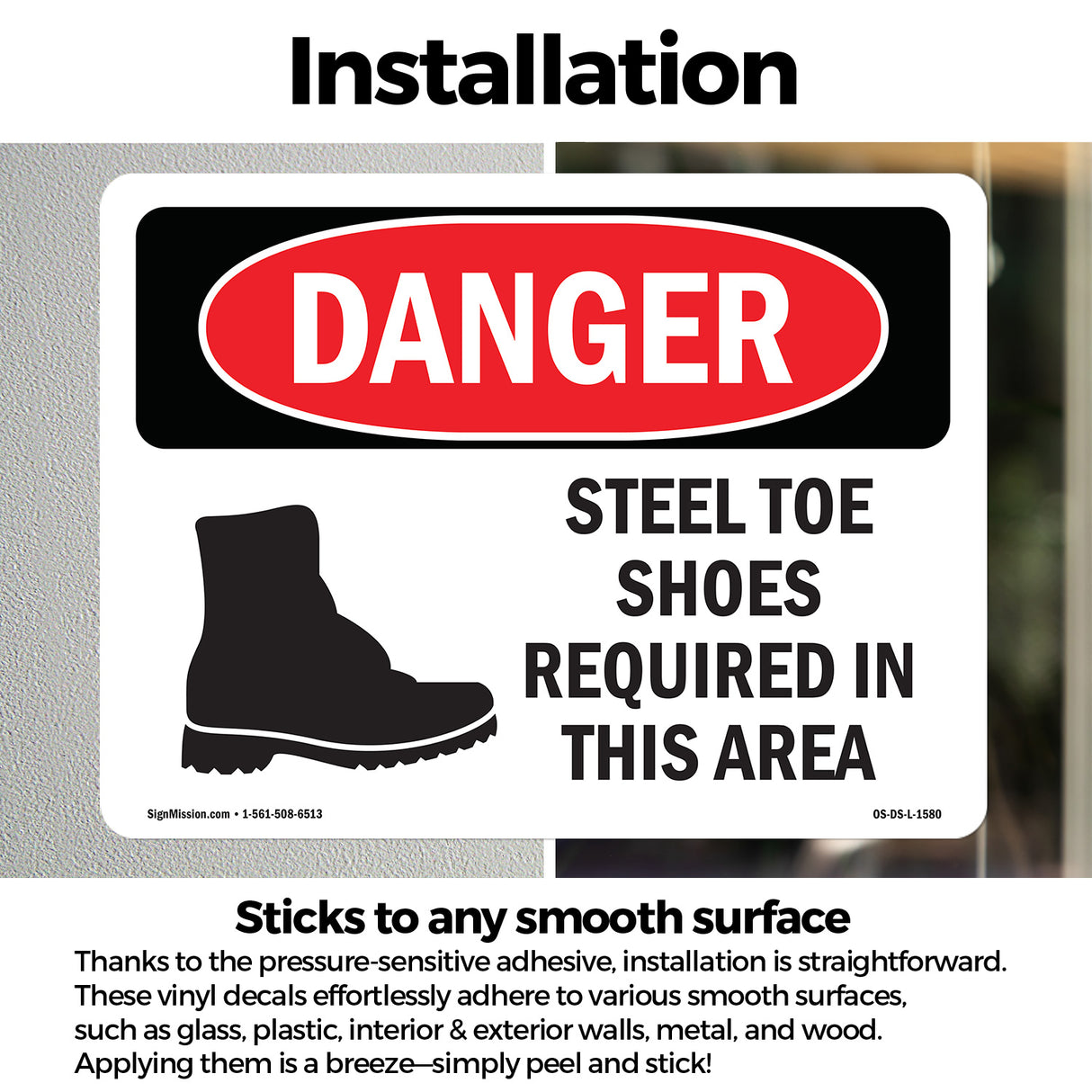 Steel Toe Shoes Required In This Area