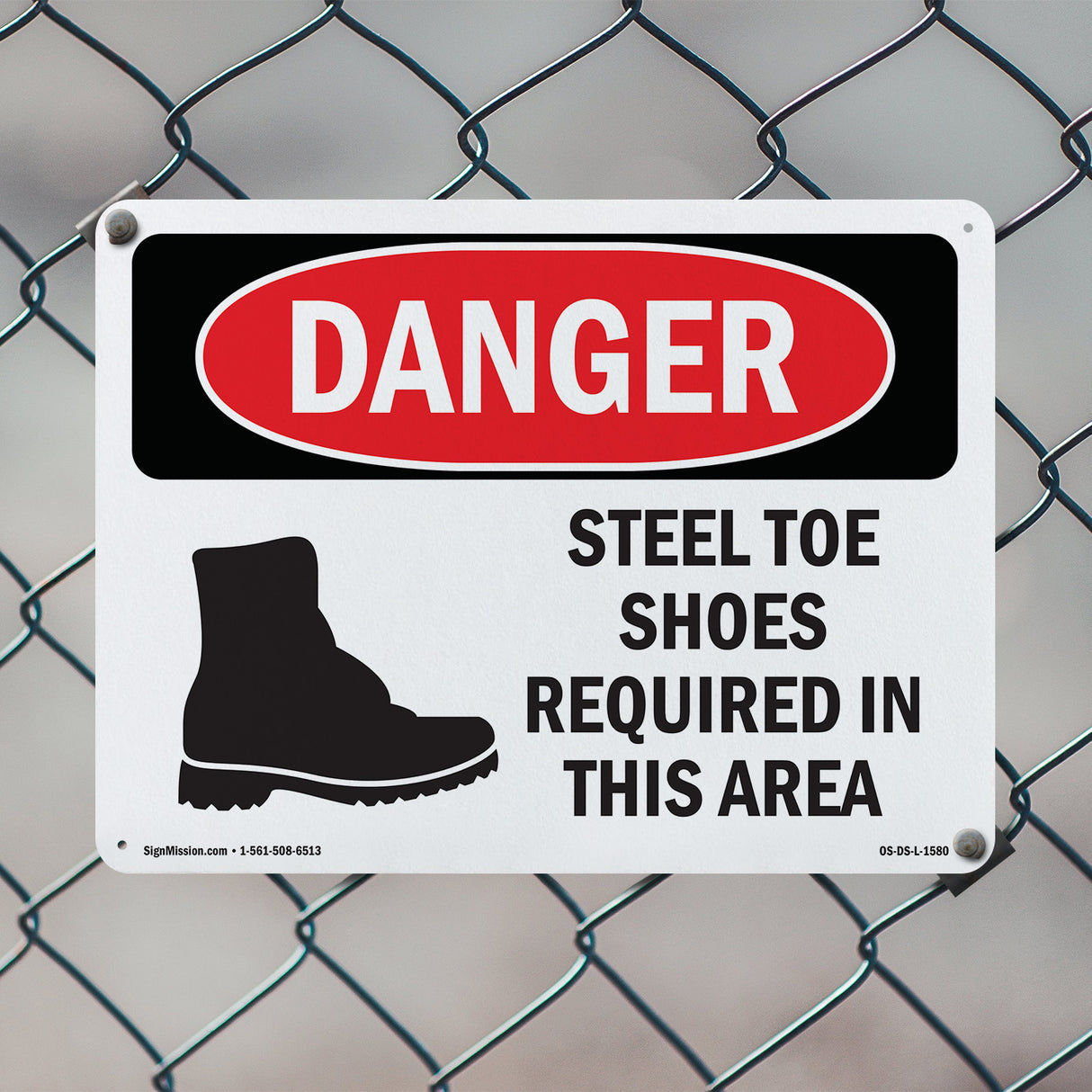 Steel Toe Shoes Required In This Area