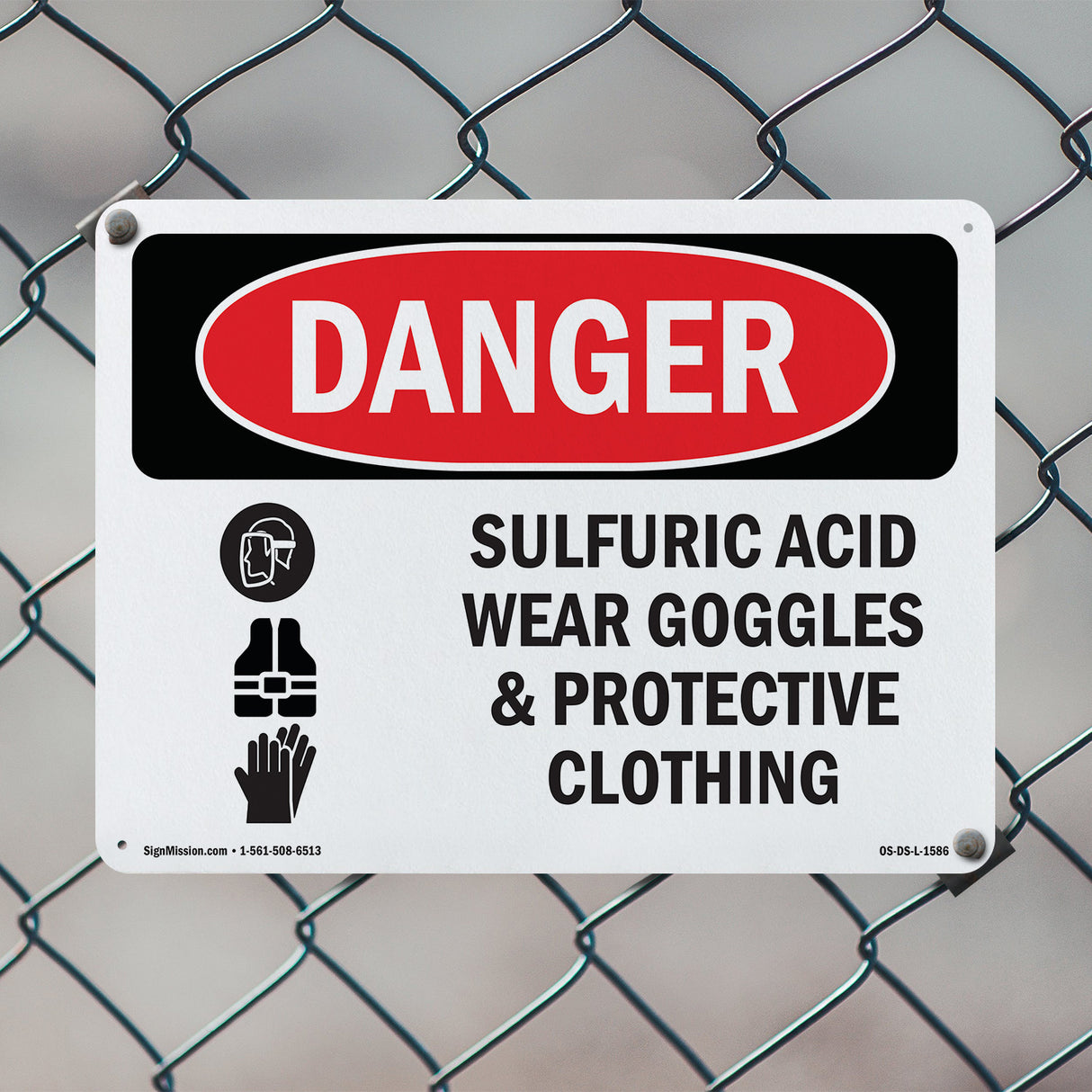 Sulfuric Acid Wear Goggles