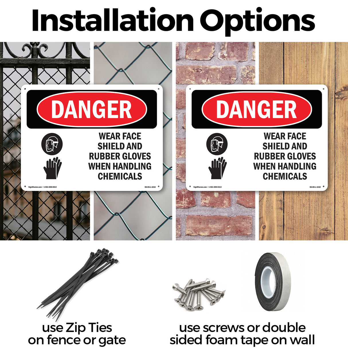 Wear Face Shield And Rubber Gloves Chemicals