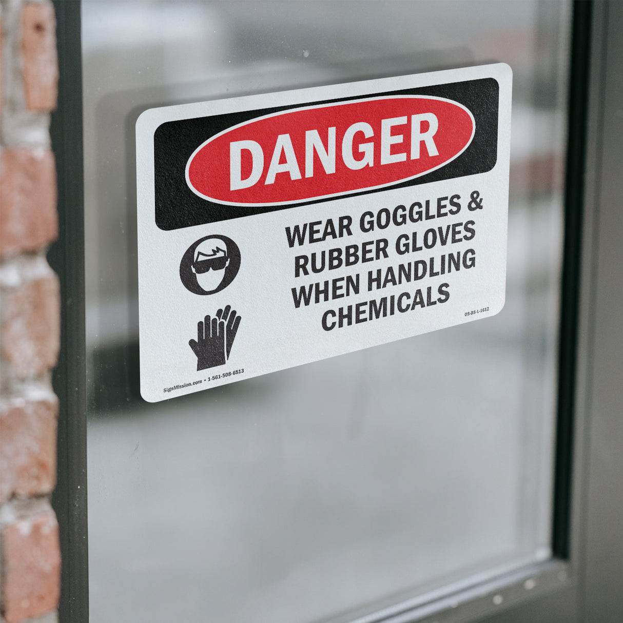 Wear Goggles And Rubber Gloves Chemicals
