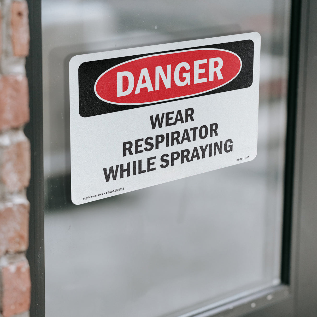 Portrait Wear Respirator While Spraying