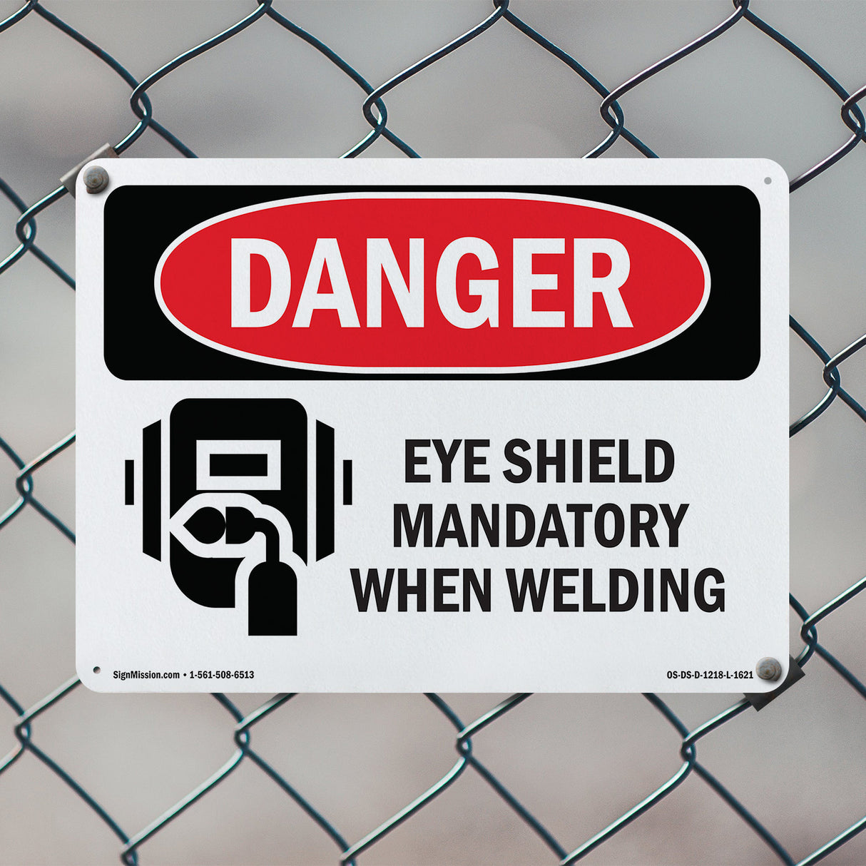 Welding Eye Shield Mandatory When Welding