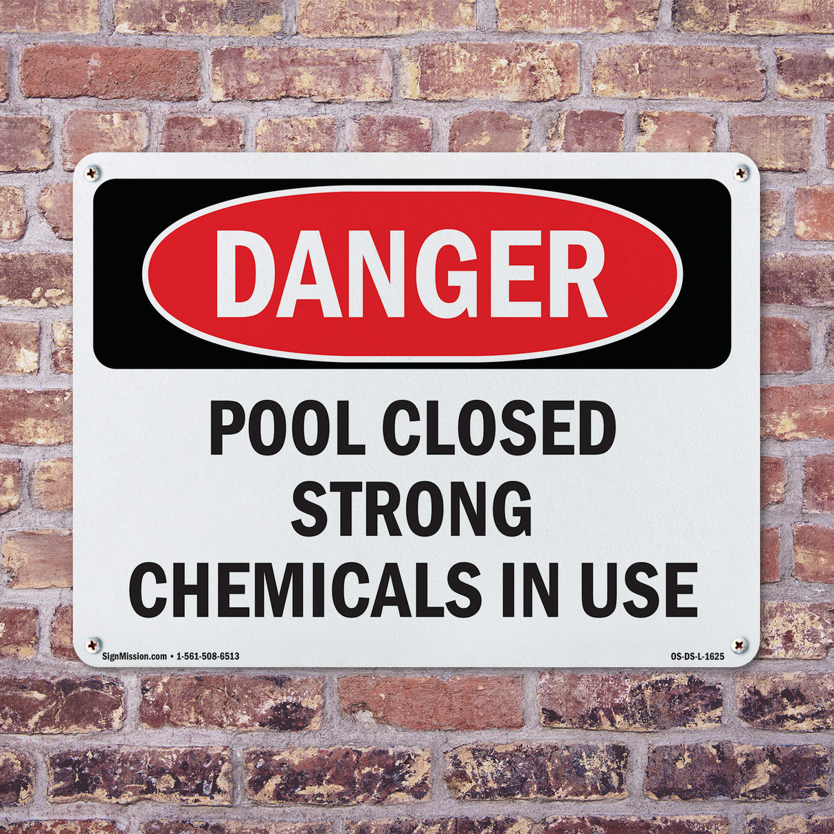 Pool Closed Strong Chemicals In Use