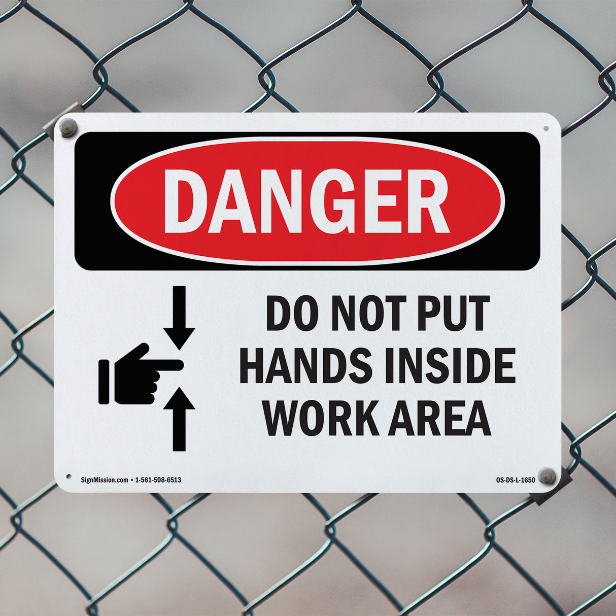 Do Not Put Hands Inside Work Area
